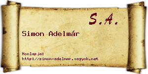 Simon Adelmár névjegykártya